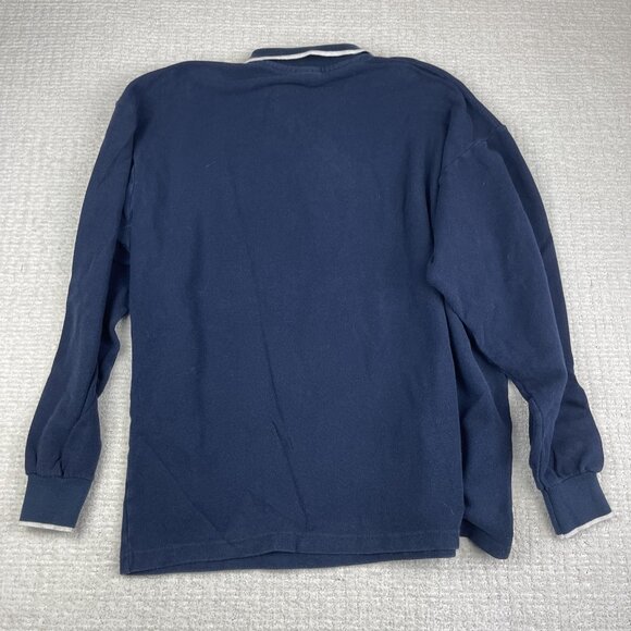 VTG Canada Made Montreal Canadien Mens XL NHL Rugby Polo Bulletin Athletic Navy - Picture 14 of 16